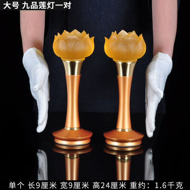 钰缘工坊琉璃九品摆件佛前供灯家用led佛供灯插电荷