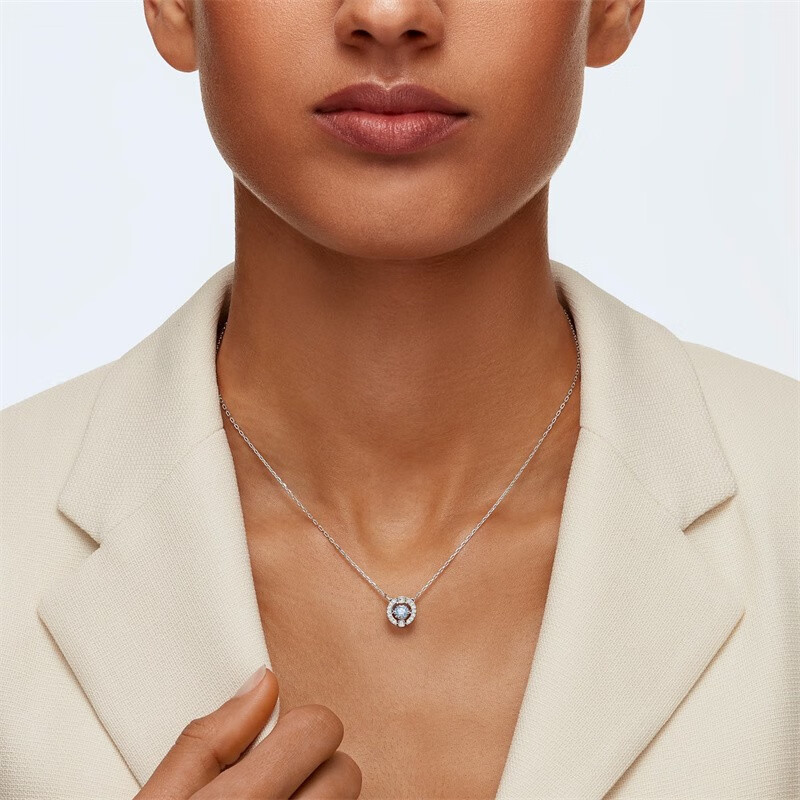 施华洛世奇(SWAROVSKI)【生日礼物】UNA跳动的心项链女吊坠轻奢送女友老婆女 【经典款】蓝色跳动的心5279425