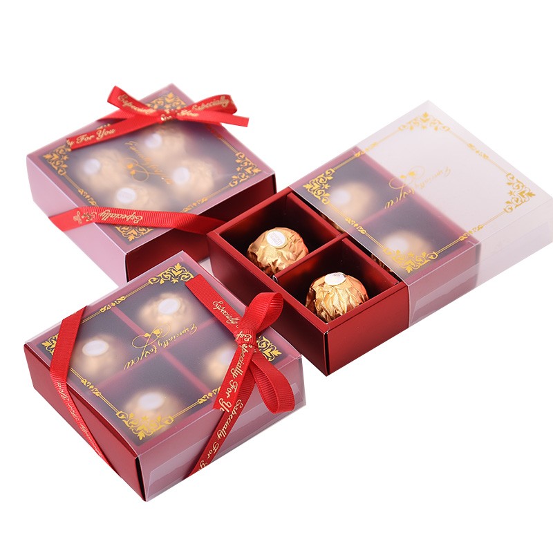 费列罗（Ferrero Rocher）进口巧克力礼盒装婚庆喜糖结婚礼物伴手礼生日礼物情人节礼物零食 红色主图2