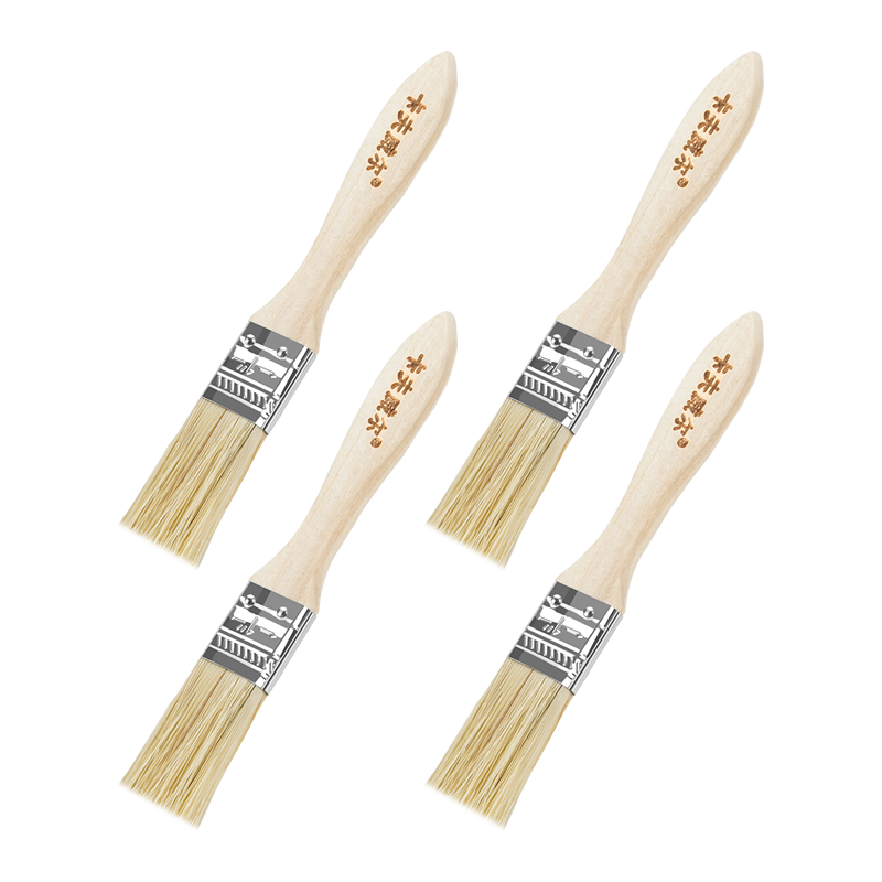 ��������ëˢ1Ӣ������ˢ��ëˢ����ëľ��Ϳ�ϻ滭ɨ���ű� 4֧װ EM3965