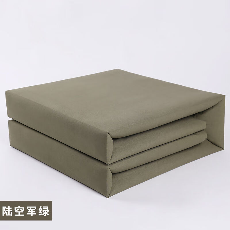 豆腐方块模型叠被子 陆空军绿 激光定型帆布被/三折【可盖洗手感硬】