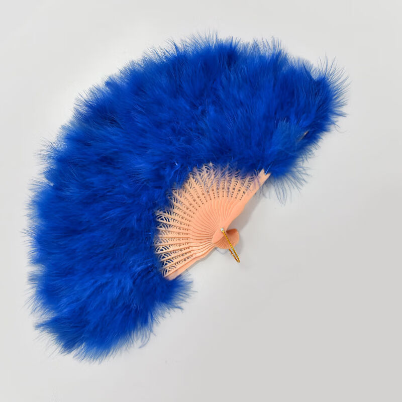 创京懿选羽毛扇子旗袍舞蹈鹅毛毛绒汉服拍照道具漂亮的中国风黑白色