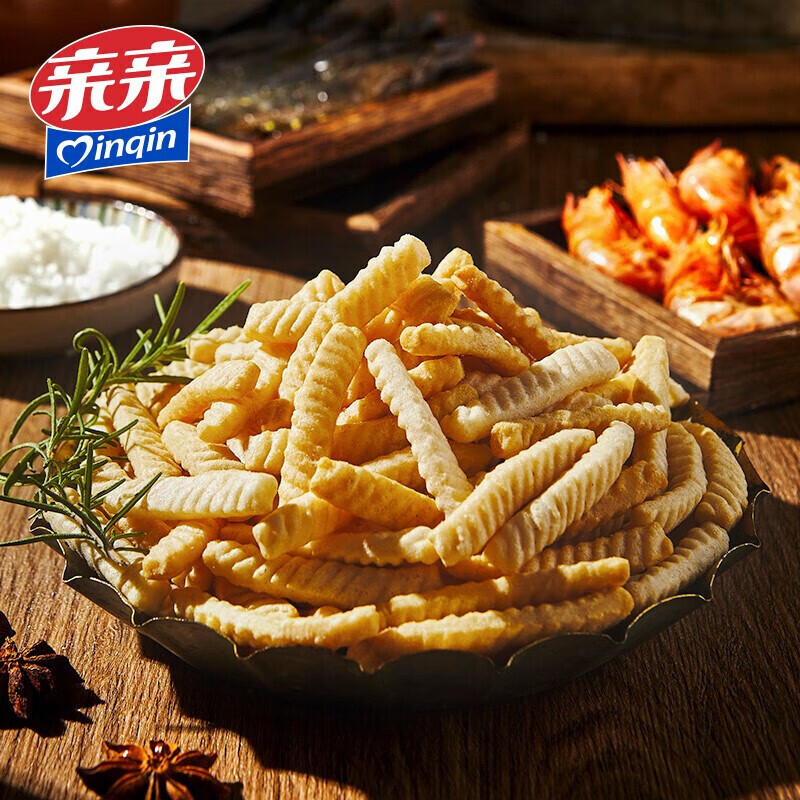亲亲（Qinqin）膨化休闲零食虾条薯片任选 经典口味大包装风味回忆小吃 虾条原味