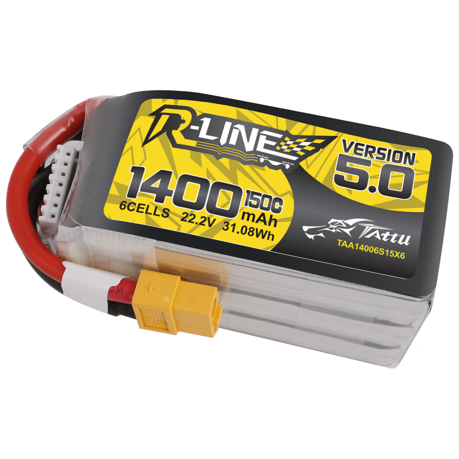 格氏 金砖 R-line 5.0 1400mAh 150C 6S 22.2V XT60插头 穿越机FPV电池