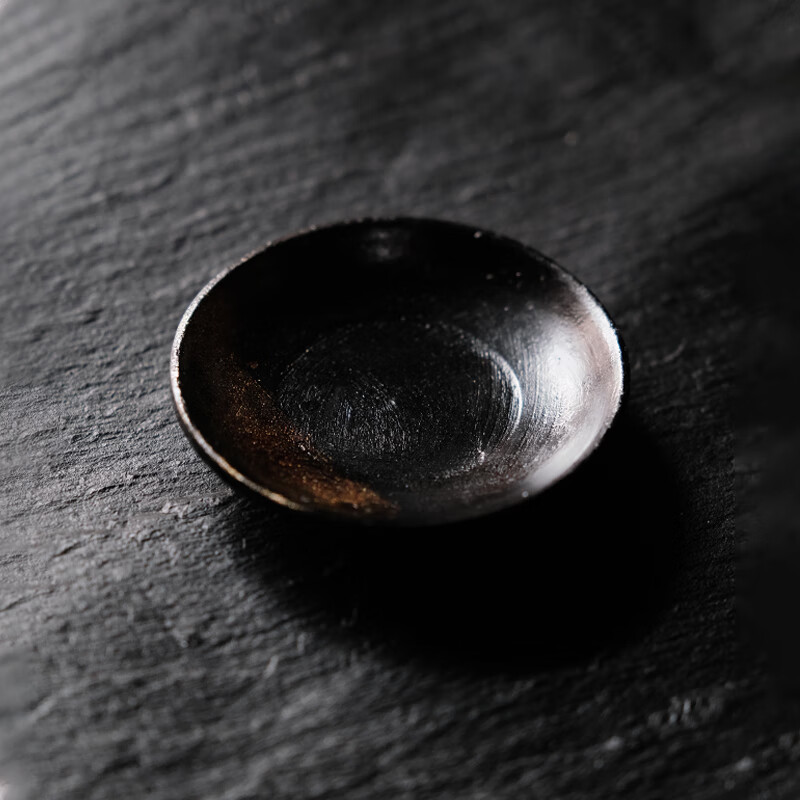 梅花落栗木胎大漆壺承金箔茶托杯墊圓形茶盤(pán)茶配件茶碗養(yǎng)壺盤(pán)杯托 杯墊