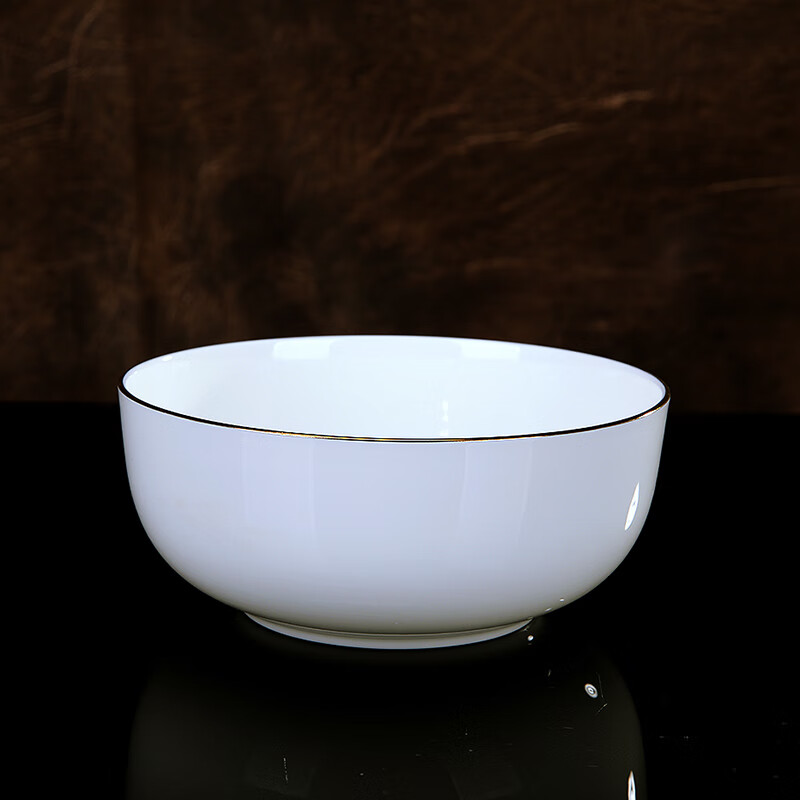 锦秋堂 景德镇陶瓷器 骨瓷餐具家用饭碗 面碗 烤碗 汤碗 沙拉碗单件散买 花蕾汤碗（汤锅带盖）