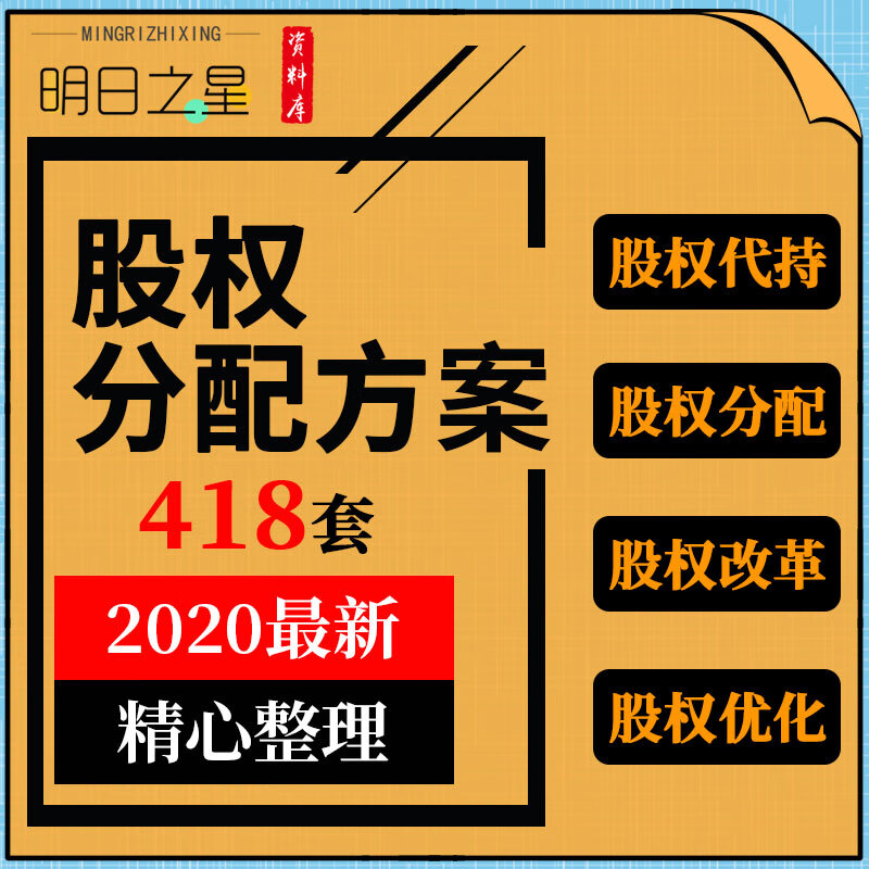 中小创业公司企业团队员工股权分配代持激励方案设计协议模板资料