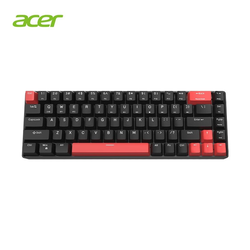 宏碁acer无线蓝牙双模机械键盘68键macipad键盘游戏办公okr140红轴