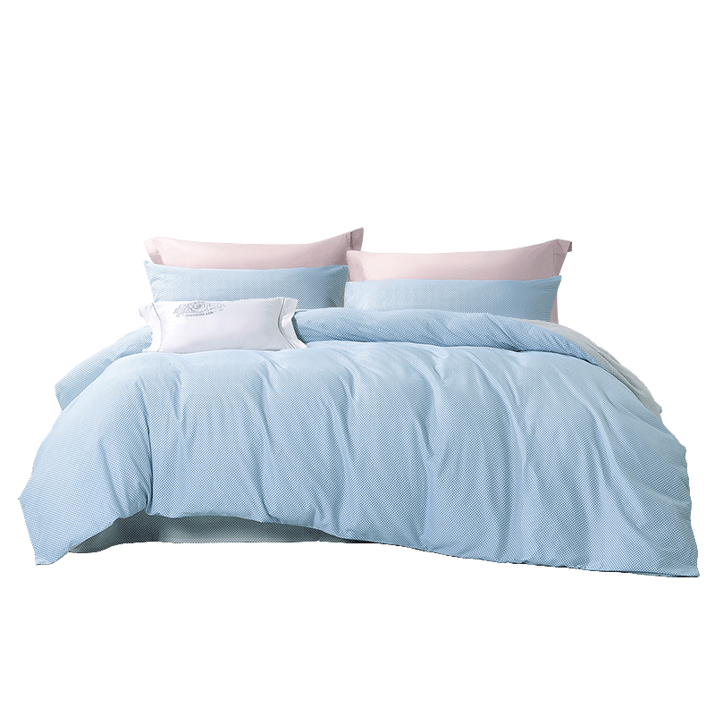 富安娜（FUANNA） 家纺 床上四件套纯棉床品套件双人床单被套 （富安娜）伊宁 1.8米床适用（被套230*229cm）