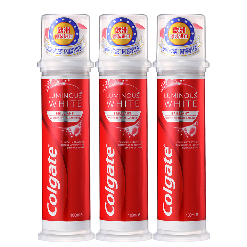 Colgate/��¶�� ȫϵ�а�ѹʽ ���� 100ml 3֧ ҫ��ȥ��100ml