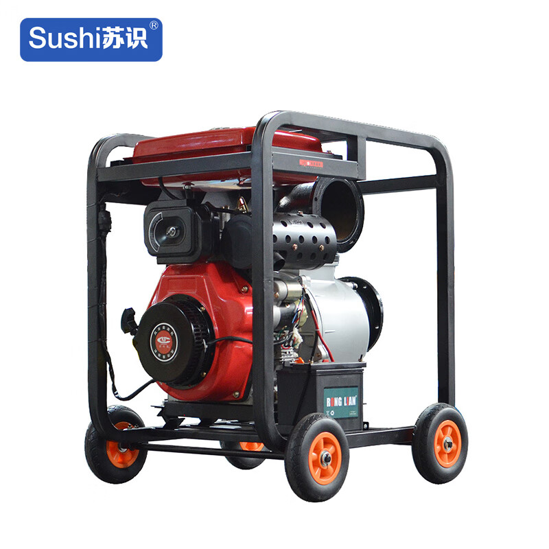 苏识 柴油抽水泵 灌溉抽水机 (手电一体)柴油4寸带轮子 台 1860524