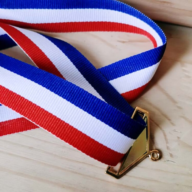 红白蓝金丝带奖牌挂绳奖章横批绳定做运动奖牌彩带挂带绶带 黄色