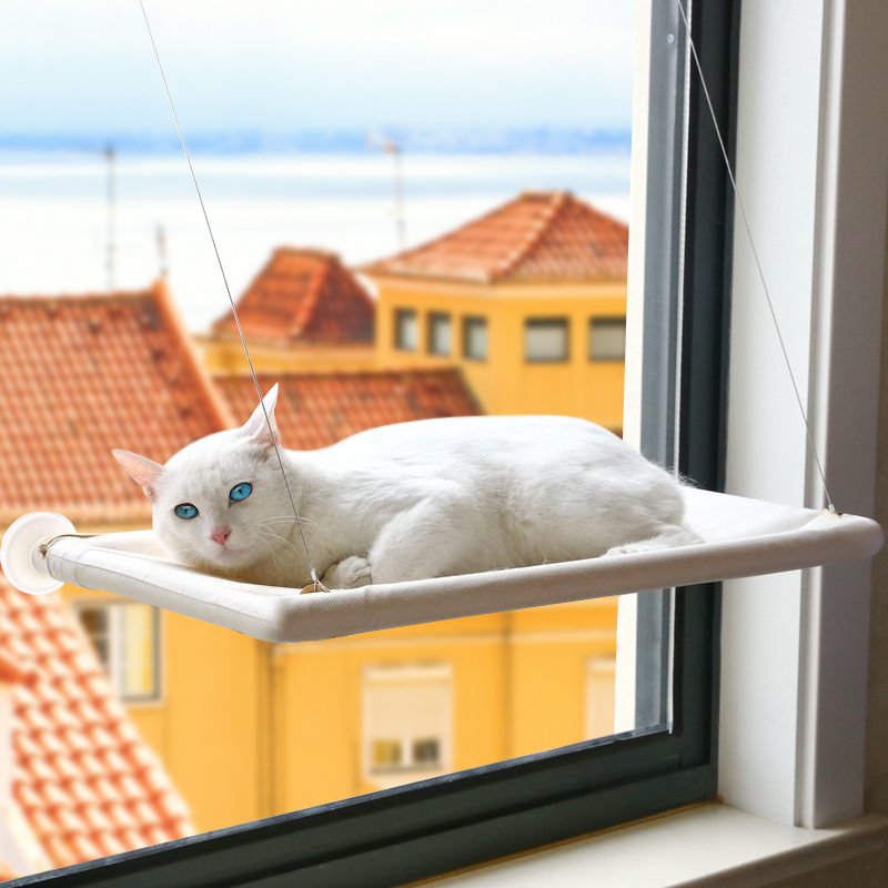 憨憨乐园 猫吊床【大号-建议承受35斤内】猫窝夏季吸盘式挂窝猫咪吊床秋千猫垫子可拆洗怎么样,好用不?