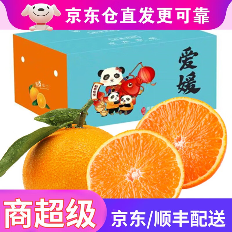 X-PLUS四川爱媛38号果冻橙 橘子 新鲜水果 净重4.5-5斤中果 13-16颗装
