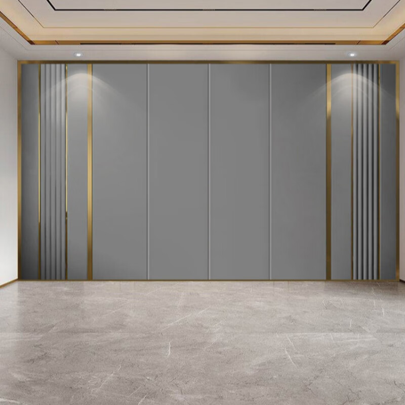 电视机背景墙硬包客厅现代轻奢沙发卧室床头护墙板金属条定制软包 免