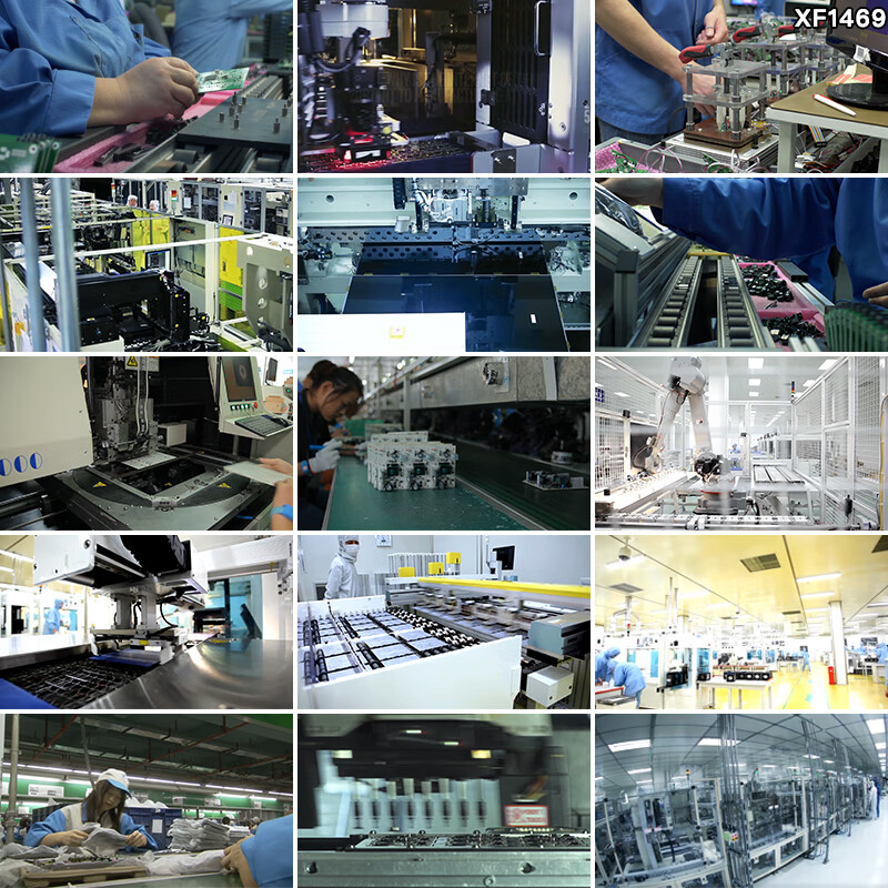 电子厂工人流水线车间工厂电子科技制造组装高清实拍剪辑视频素材