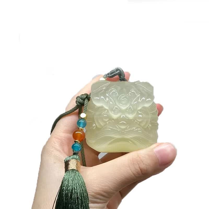 艺沁轩青玉醒狮手把件可爱玉石吞金兽手玩件米黄玉附证书 青玉高性价比高么？