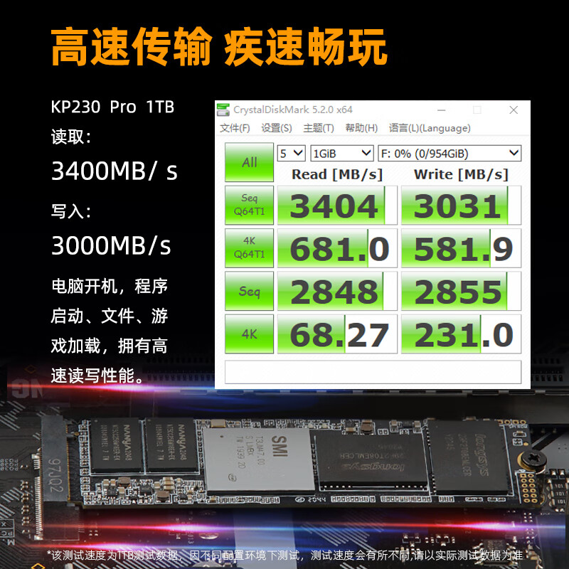金百达（KINGBANK）1TB SSD固态硬盘 M.2接口(NVMe协议) KP230 Pro系列