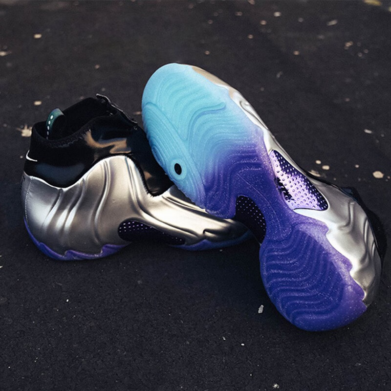 nike air flightposite 风一 街舞风雷 银色 钢铁战士运动休闲鞋篮球
