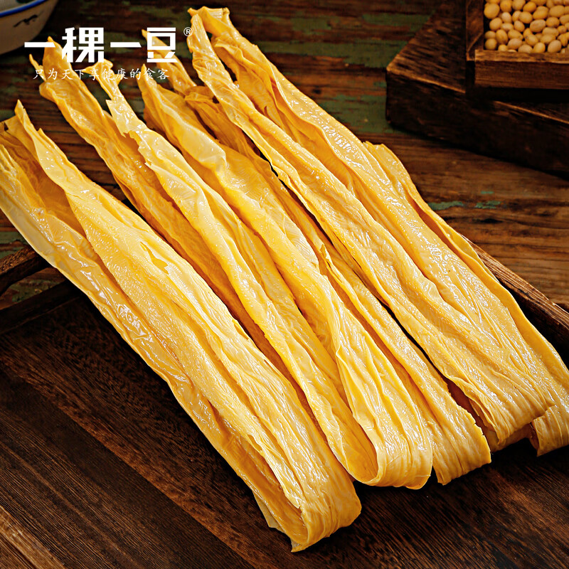 一稞一豆 龙须腐竹非转基因头层不挂浆石磨豆干货300克装油干货