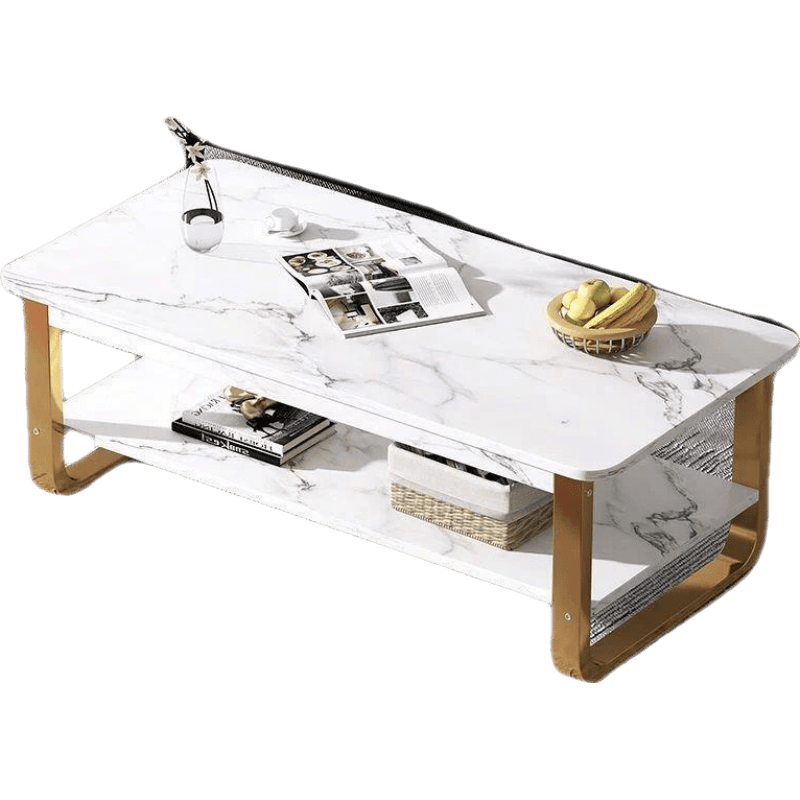 澜墨 茶几桌客厅家用茶桌轻奢现代简约茶几小户型桌子小茶台简易小茶几 【轻奢风】白大理石色120cm