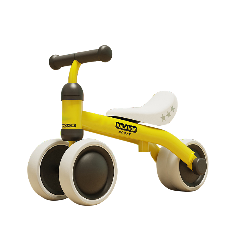 拍2件  舒童乐（Strolex）儿童平衡车男孩女孩扭扭车可坐可滑行脚踏滑行车溜溜车滑步车 柠檬黄坐垫高度28-38cm可调 244.64元（合122.32元/件)