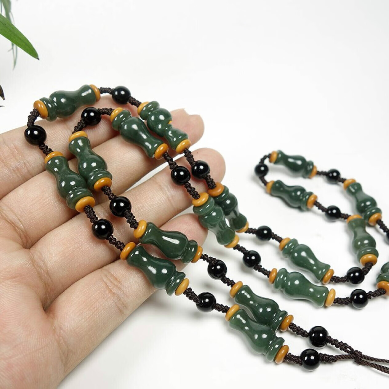 蝶灿 和田玉吊坠挂绳男士玉坠绳子手工编织项链绳玉石编绳玉佩挂链 平