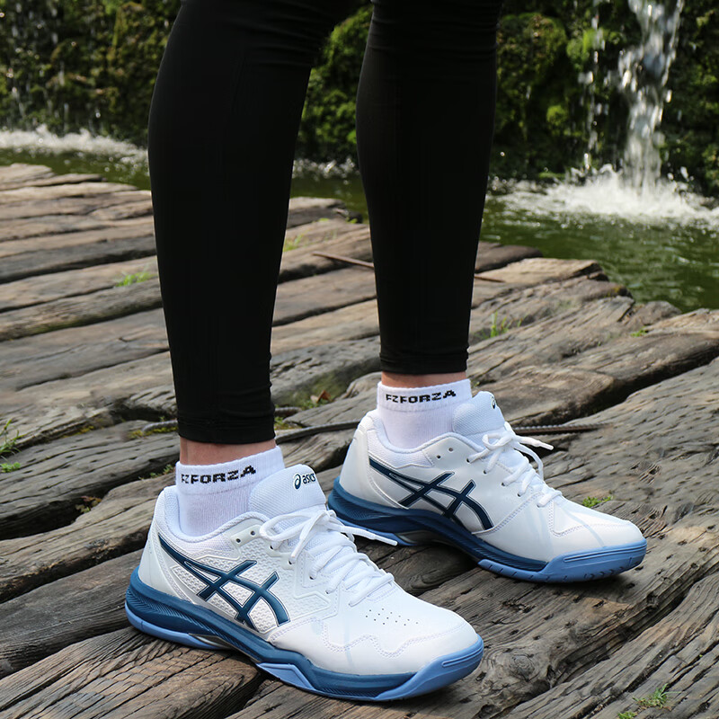 亚瑟士（ASICS） 新款ASICS亚瑟士专业网球鞋 男款女款训练比赛运动球鞋 减震耐磨防滑 1041A223-102 白蓝 39(245MM)
