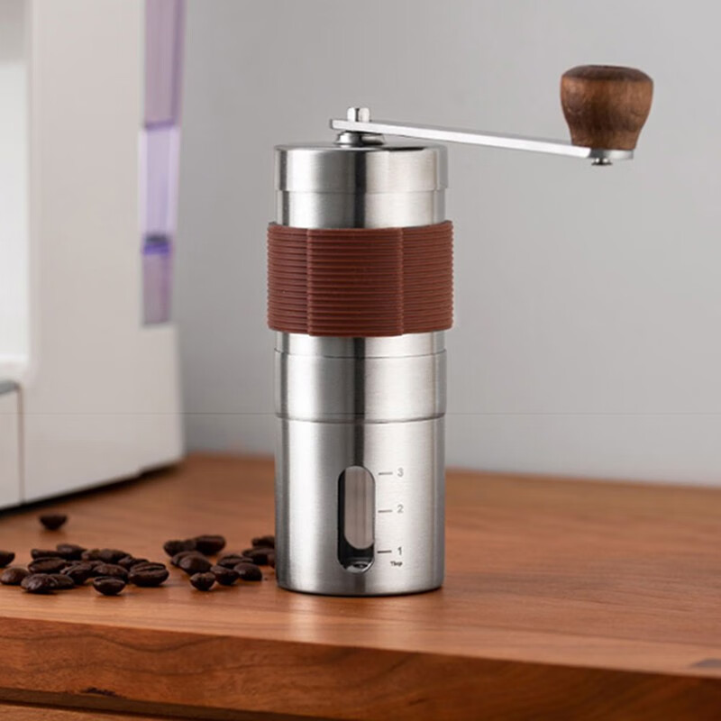 美杜 磨豆机 手动咖啡豆研磨机家用便携手摇磨豆机小型不锈钢咖啡机