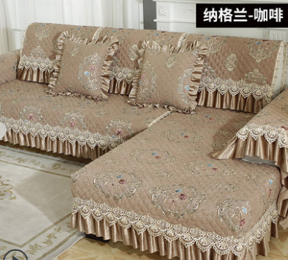 圣夏（SHENGXIA）**沙發(fā)墊四季通用沙發(fā)套罩訂做布藝定做全包套全蓋歐式罩簡(jiǎn)歐 納格蘭-咖啡 上門(mén)測量