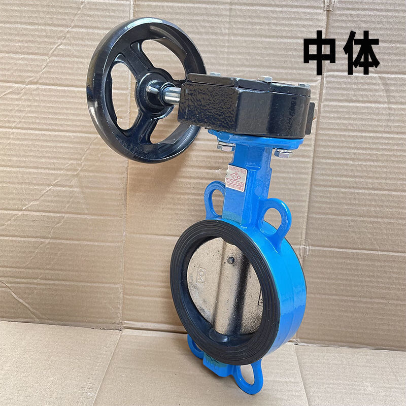 d371x-16涡轮蜗杆对夹式蝶阀 d371f-16手动涡轮四氟蝶阀dn100 150 (中