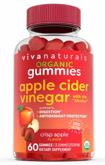 viva naturals美国原装进口苹果醋维素维素软糖 60粒 60粒