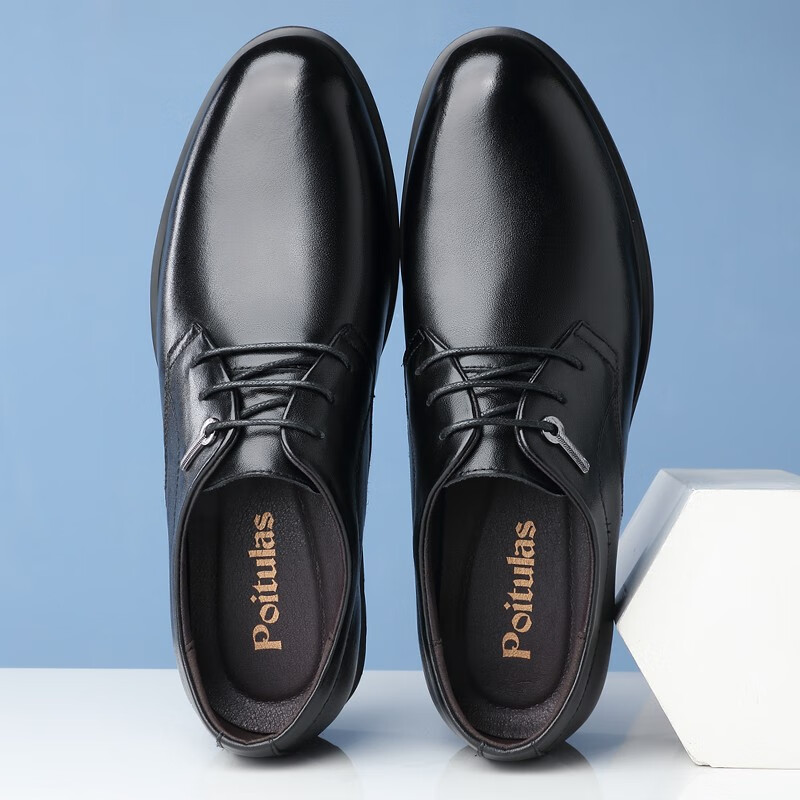 金猴(jinho)皮鞋男士系带商务休闲鞋时尚英伦低帮结婚正装鞋男 5288