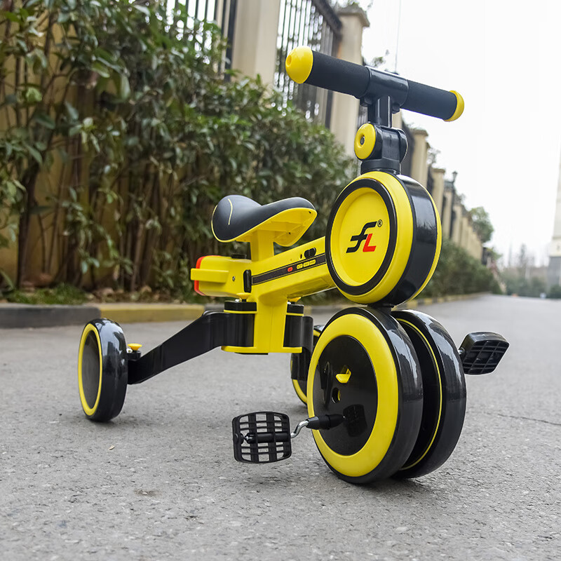 2022新款平衡车儿童带灯 儿童三轮车男女宝宝平衡车脚踏车小孩滑滑车