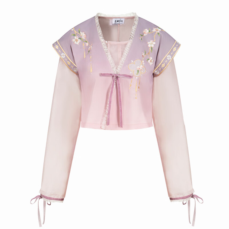 雅格罗伊 汉服女成人唐褙子圆领大襟短衫齐腰褶裙汉服女日常夏秋 唐