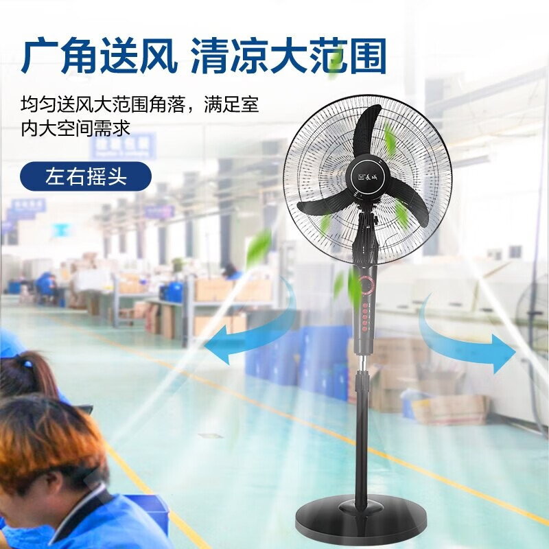 长城电风扇落地扇家用风扇立式大风力客厅宿舍五叶扇轻音节能劲风远距电扇 18寸牛角叶落地扇(塑叶FS一45(302)ll)