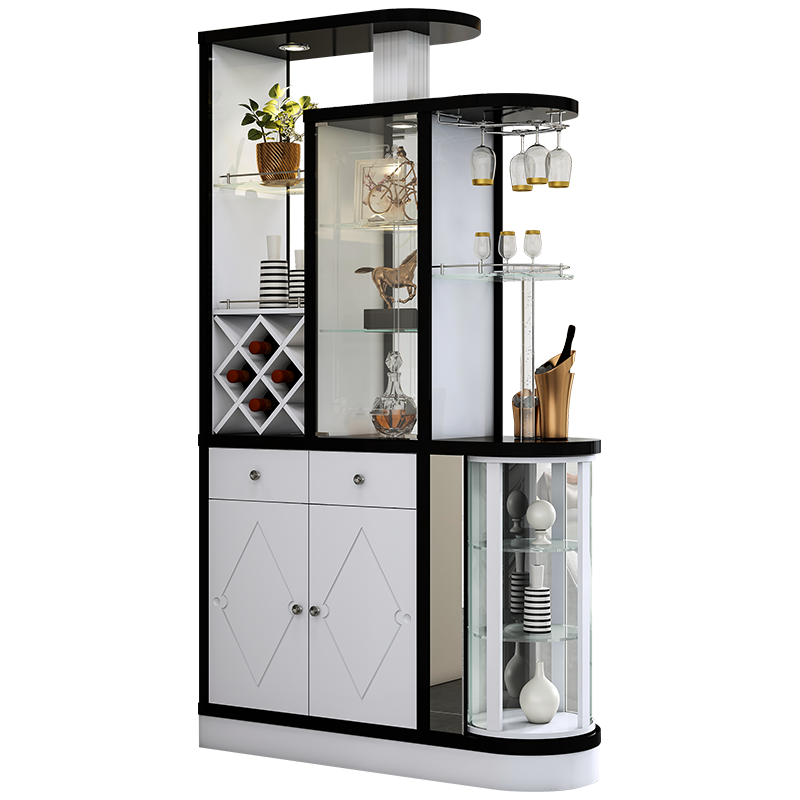 叶帆家具客厅双面玄关柜现代简约隔断柜小户型入户装饰隔厅柜过道门厅屏风酒柜间厅柜 1.2米长