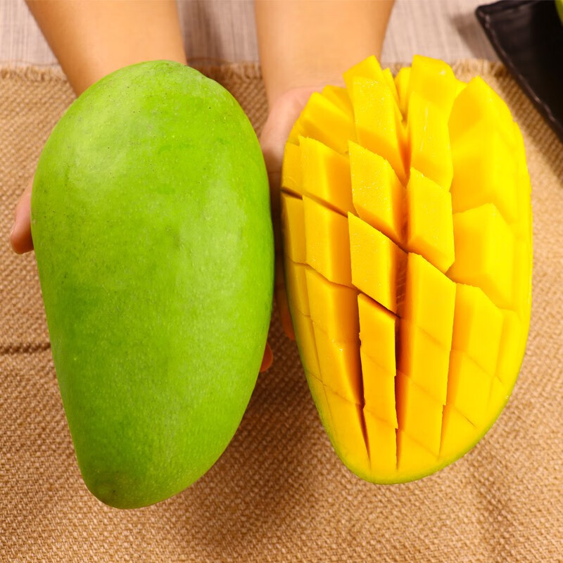 颜小荭 越南大青芒 大芒果约400g起  青皮芒 可生吃当季热带时令水果 严选4.5-5斤大果