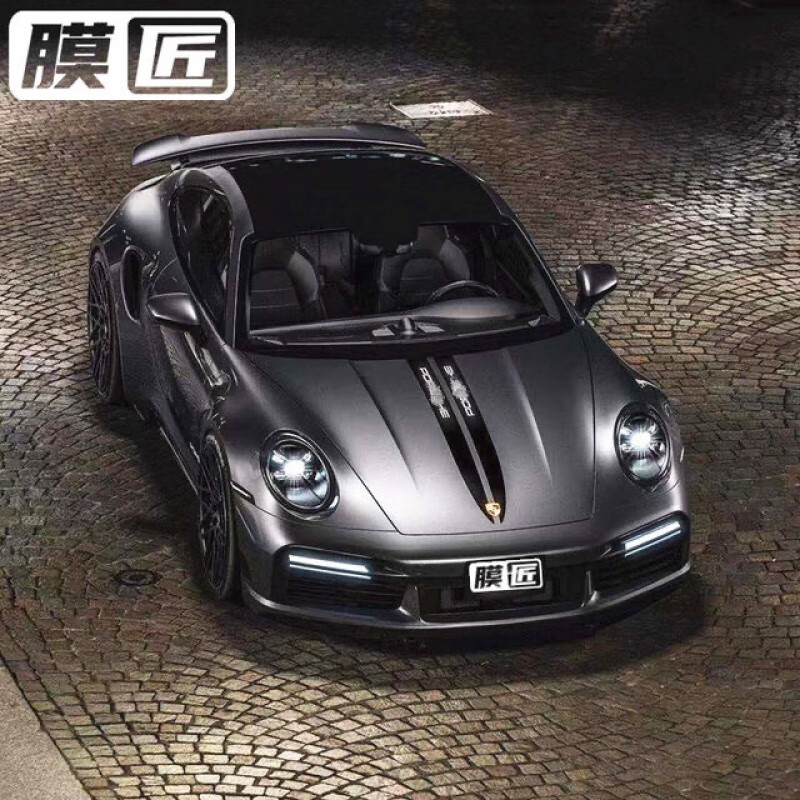 适用保时捷718车贴拉花911卡雷拉 卡曼 992 车身侧裙机盖改装贴纸 可