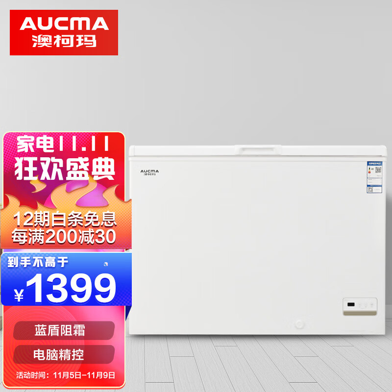 澳柯玛（AUCMA）252升冷柜 超低温冷柜 电脑控温 家用商用 单箱变温 大容量通体柜 BC/BD-252DNE