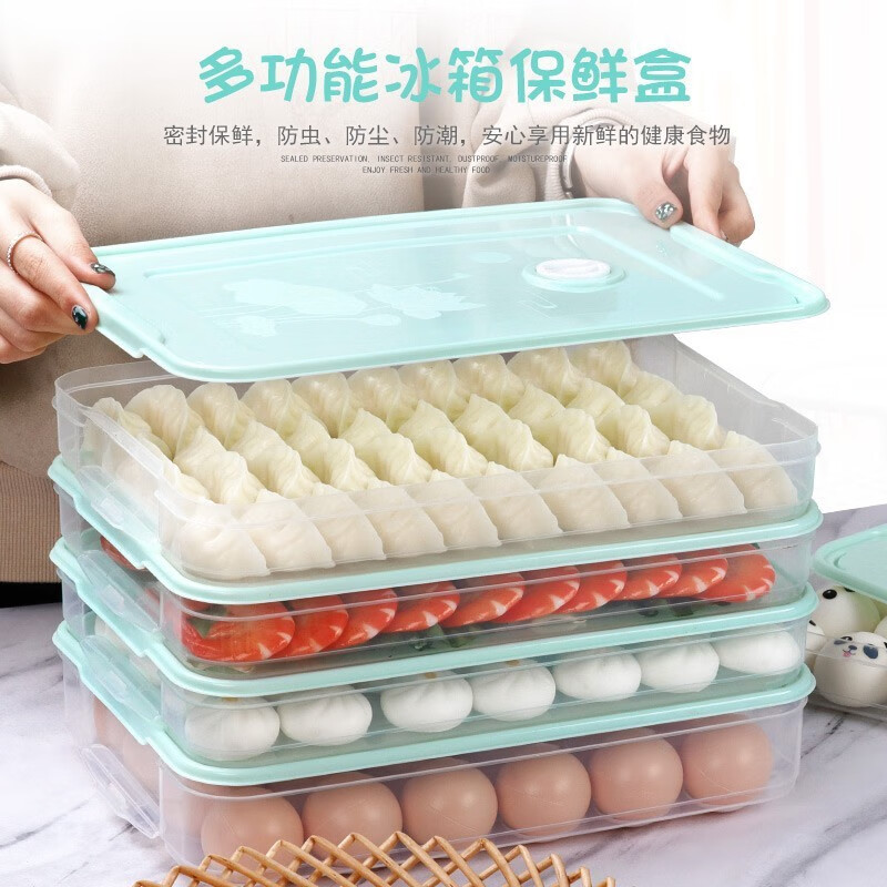 雅哲 饺子盒多层家用水饺办公用品盒冰箱冷冻保学生用草稿纸 1个