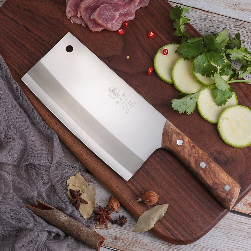 邓家刀传统锻打家用菜刀锋利7铬切片刀5铬砍骨刀厨房刀具切菜刀斩骨刀