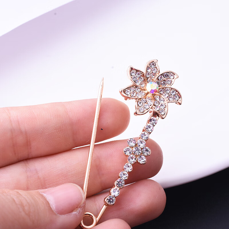 披肩丝巾扣胸花开衫扣毛衣大衣领口别针固定配饰sn2499 小号旋转花朵