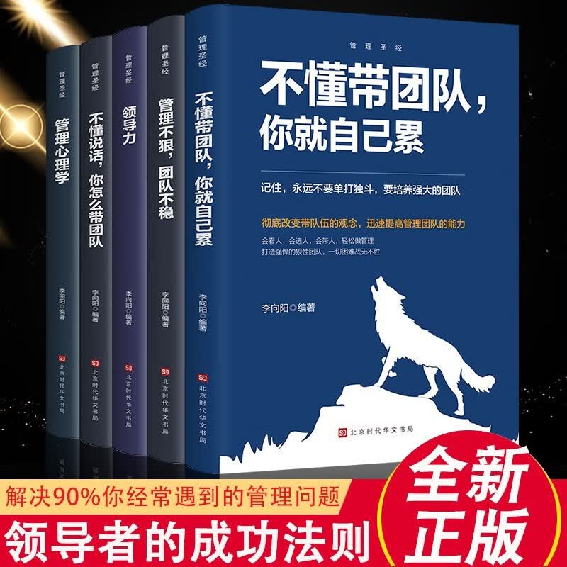 企业经营管理书籍全5册 企业管理成功法则不懂说话怎么带团队不懂带团队你就自己累管理不狠团队不稳领导力管理心理学高情商管理书