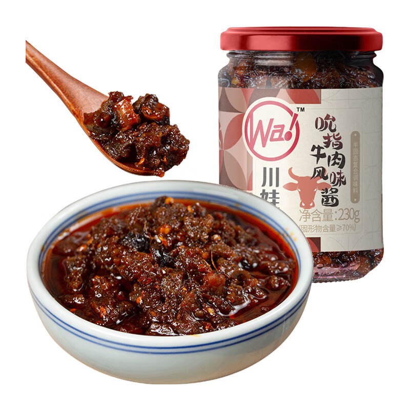川娃子 调味料 吮指牛肉酱 酸甜辣口味 下饭菜 拌饭拌面酱 230g