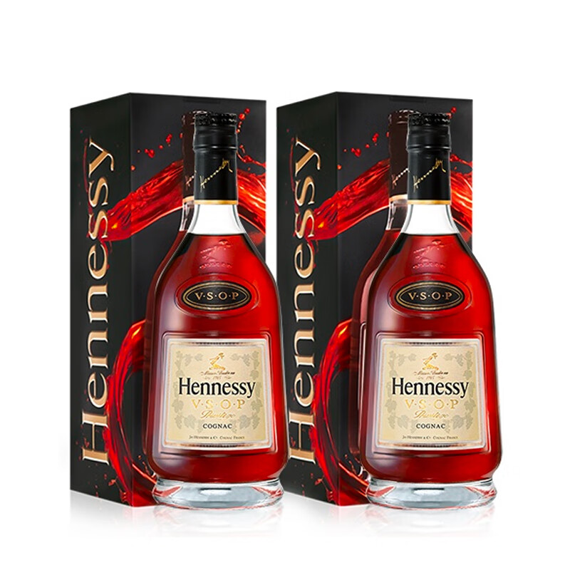 轩尼诗(hennessy) vsop 干邑白兰地 法国进口洋酒 500ml 双支装