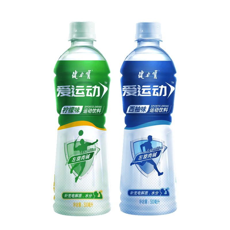健力宝爱运动电解质水西柚味运动饮料500ML瓶装运动补水解渴补充电解质 【补充电解质】西柚味-生产日期25年7月 500ml*15瓶