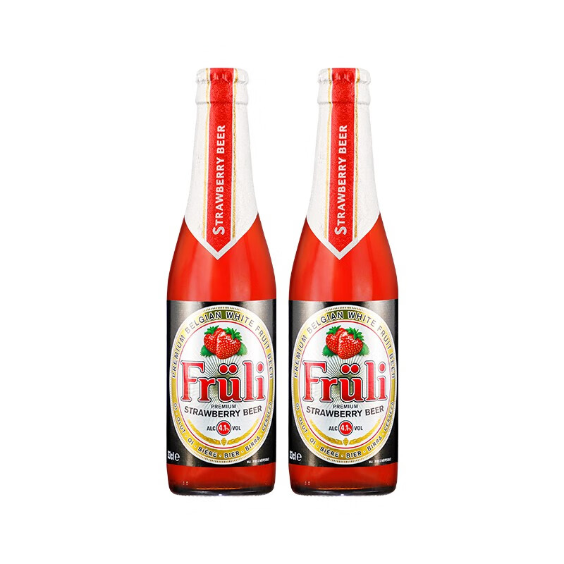 芙力(fruli)比利时进口fruli 芙力草莓 荔枝 低度女士精酿啤酒组合