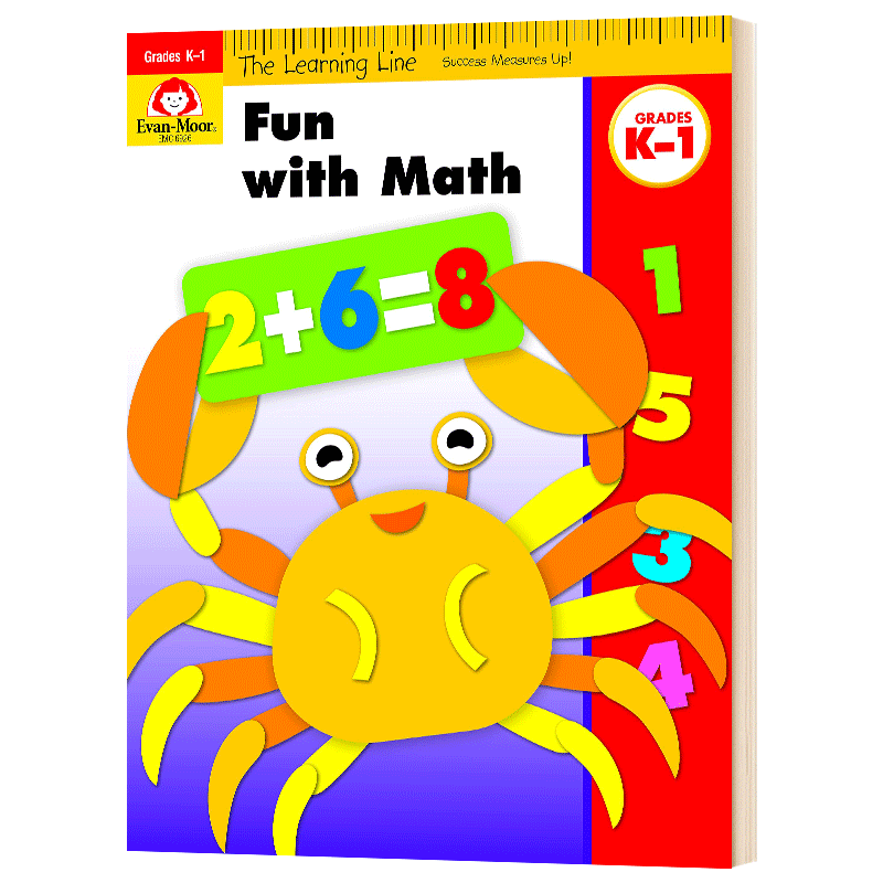 英文原版 学习起跑线 趣味数学 Fun with Math Grade K-1 幼儿园大班至一年级 英文版