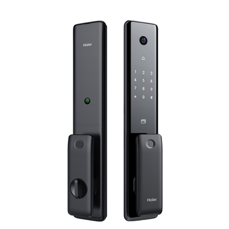 海尔(Haier)智能锁入户门木门防盗门家用密码锁指纹锁 可视频对讲猫眼带摄像头HFA-19V-U1